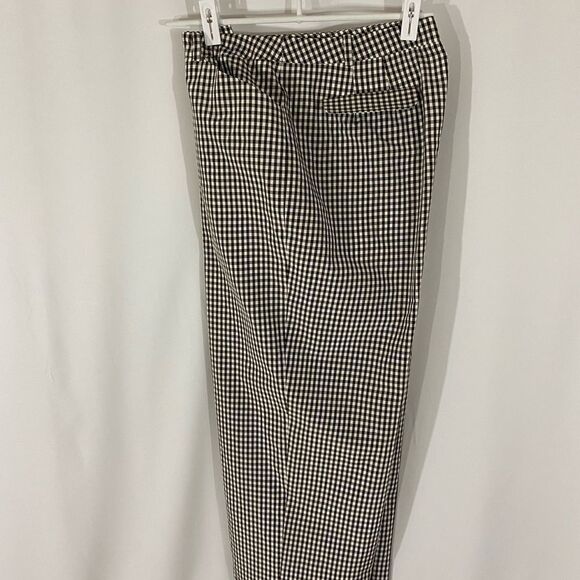 NWT Talbots Brown/White Gingham Ankle Pants - Picture 2 of 9